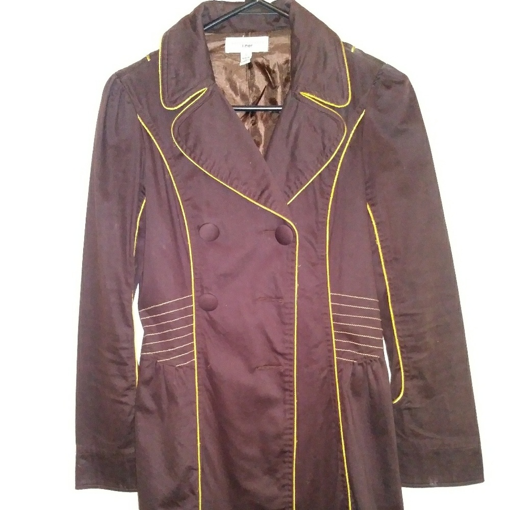 Brown I-Net Long Length Jacket
